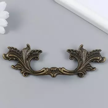 Ручка для шкатулки металл "Растительная ветвь" бронза 12,8х4 см