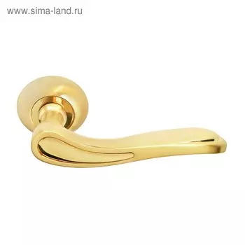 Ручка дверная MORELLI MH-26 SG/GP, цвет мат.золото/золото