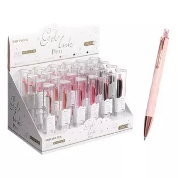 Ручка гелевая автоматическая Beifa, узел 0,5 мм, корпус со стразиками, МИКС