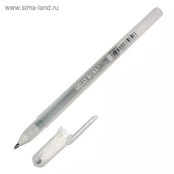 Ручка гелевая для декоративных работ Sakura Gelly Roll Stardust 0.8 мм, с блестками, серебро