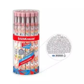 Ручка гелевая ErichKrause ColorTouch Flower Cocktail, узел 0.38 мм, чернила синие