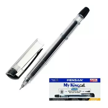 Ручка гелевая PENSAN "My King Gel", чернила черные, игольчатый узел 0,5 мм