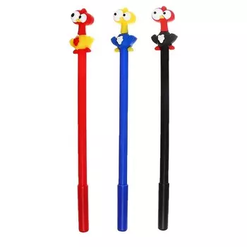 Ручка - прикол гелевая Calligrata «Курица», МИКС