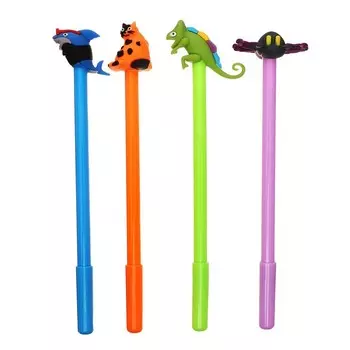 Ручка - прикол гелевая Calligrata «Зверушки», МИКС