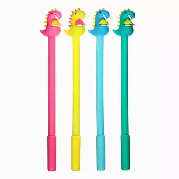 Ручка - прикол гелевая «Дино», МИКС