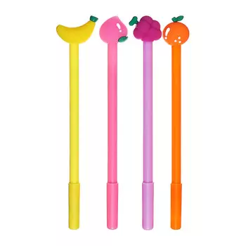 Ручка - прикол гелевая «Фрукты/ягоды» МИКС