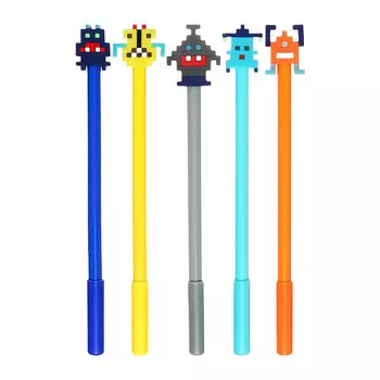 Ручка - прикол гелевая «Робот» МИКС