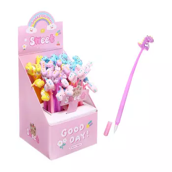 Ручка - прикол гелевая «Дино», синий стержень, МИКС