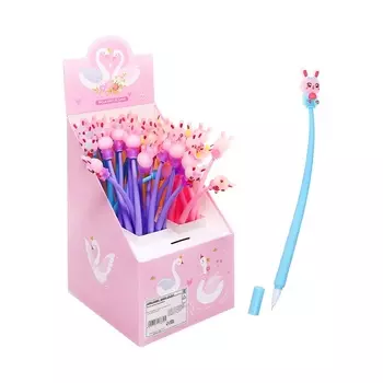 Ручка - прикол гелевая «Зайка», синий стержень, МИКС