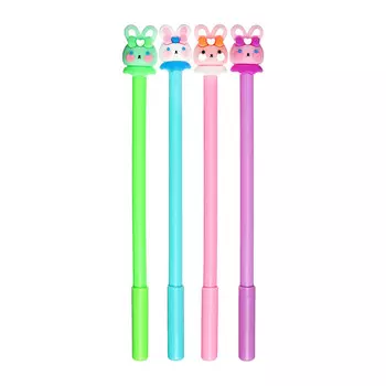 Ручка - прикол гелевая «Зайка» МИКС