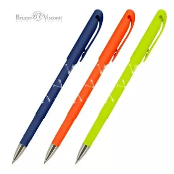 Ручка гелевая со стираемыми чернилами BrunoVisconti DeleteWrite "Самокаты", узел 0.5 мм, синие чернила, матовый корпус Soft Touch, МИКС