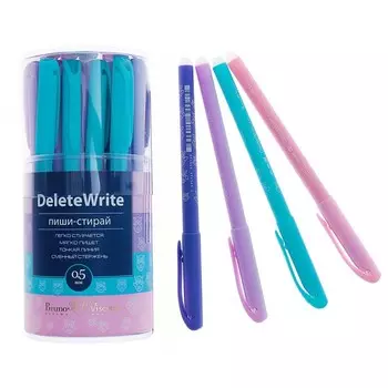 Ручка гелевая со стираемыми чернилами DeleteWrite Art «Совушки», 0.5 мм, синие чернила, матовый корпус Silk Touch, МИКС