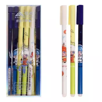 Ручка гелевая со стираемыми чернилами, стержень синий 0,5 мм, корпус МИКС (штрихкод на штуке)