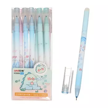 Ручка гелевая СО СТИРАЕМЫМИ ЧЕРНИЛАМИ, стержень синий 0,5мм, корпус с рисунком МИКС