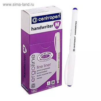 Ручка капиллярная, 1.2 мм, Centropen "Handwriter" 4651, синяя, длина письма 1000 м, картонная упаковка