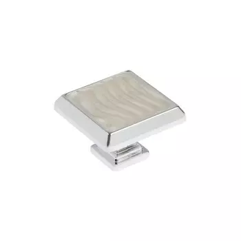 Ручка-кнопка CAPPIO, 35х35 мм, пластик, цвет хром