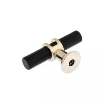 Ручка-кнопка CAPPIO, d=12 мм, пластик, цвет золото/черный