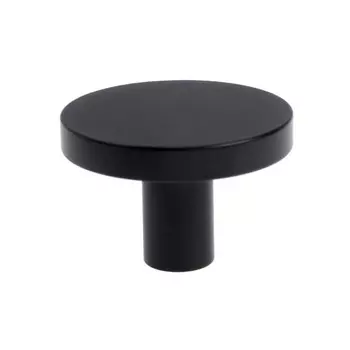 Ручка-кнопка CAPPIO, d=33 мм, h=20 мм, латунь, цвет черный