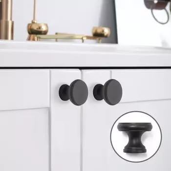 Ручка-кнопка CAPPIO PK321, d=24 мм, цвет черный