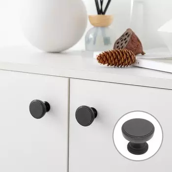 Ручка-кнопка CAPPIO PK322, d=30 мм, цвет черный