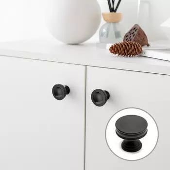 Ручка-кнопка CAPPIO PK324, d=30 мм, цвет черный