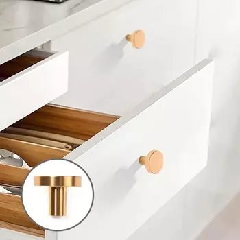 Ручка-кнопка CAPPIO PK325, d=30 мм, цвет золото, 8 шт.