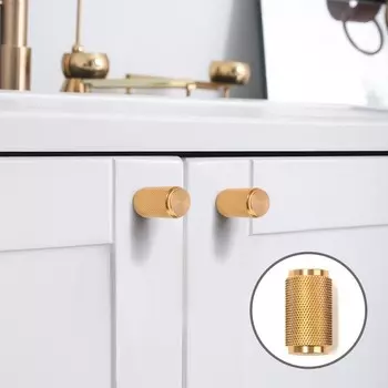 Ручка-кнопка CAPPIO PK331, d=28 мм, цвет золото, 8 шт.