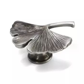 Ручка-кнопка CAPPIO PRO "Листок" 54 x 50 мм, цвет старинное серебро