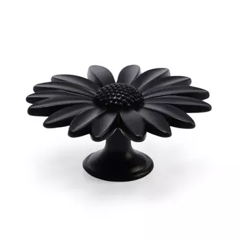 Ручка-кнопка CAPPIO PRO "Ромашка" 52 x 52 мм, цвет черный