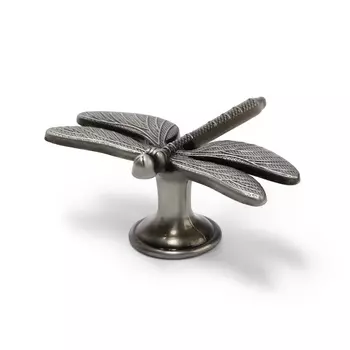 Ручка-кнопка CAPPIO PRO "Стрекоза" 47 x 60 мм, цвет старинное серебро