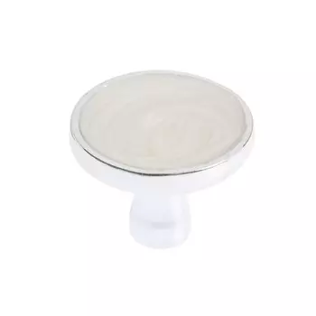 Ручка-кнопка CAPPIO РК103, d=33 мм, пластик, цвет хром