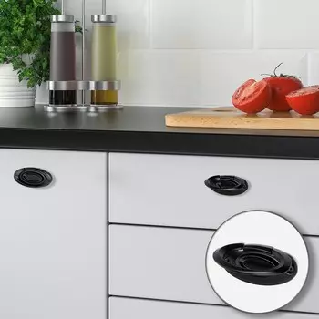 Ручка-кнопка CAPPIO RK130, мебельная, цвет черный