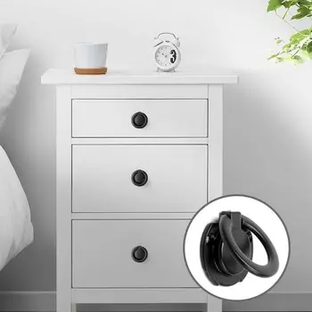 Ручка-кнопка CAPPIO RK132, мебельная, цвет черный