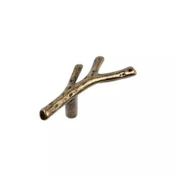 Ручка-кнопка CAPPIO "Ветка", цвет старинная бронза