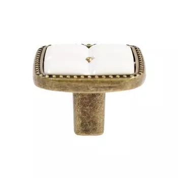 Ручка кнопка ELEGANT, керамическая, цвет бронза