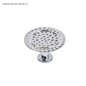 Ручка-кнопка РК017CP, цвет хром, 8 шт