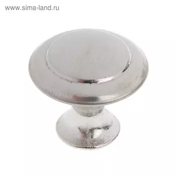 Ручка кнопка ТУНДРА, d=23 мм, цвет матовый никель