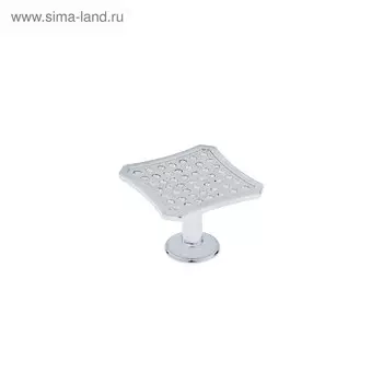 Ручка-кнопка ТУНДРА РК021CP, цвет хром, 8 шт