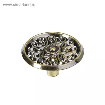 Ручка кнопка ТУНДРА РК026АВ, цвет бронза