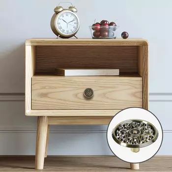 Ручка-кнопка ТУНДРА РК026АВ, цвет бронза, 8 шт