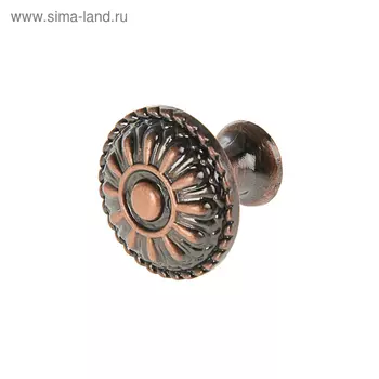 Ручка-кнопка ТУНДРА РК112, цвет медь