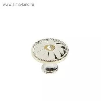 Ручка кнопка ТУНДРА РК116GP, цвет хром