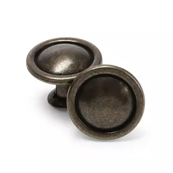 Ручка-кнопка ТУНДРА РК118AB, d=30 мм, бронза