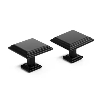 Ручка кнопка ТУНДРА РК119BL, черная, 20 шт.