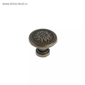 Ручка кнопка ТУНДРА VINTAGE 011, цвет бронза, 20 шт. TMP