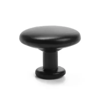 Ручка кнопка WAVE ТУНДРА РК120BL, черная, 8 шт. TMP