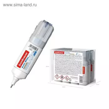 Ручка-корректор ErichKrause Arctic White, 8 мл, с металлическим наконечником