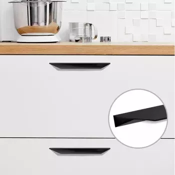 Ручка мебельная CAPPIO, L=200 мм, м/о 128 мм, цвет черный