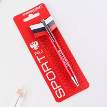 Ручка металл шариковая «Ru sport», синяя паста, 1 мм