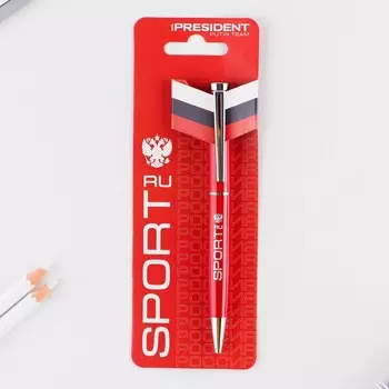 Ручка металл шариковая «Ru sport», синяя паста, 1 мм